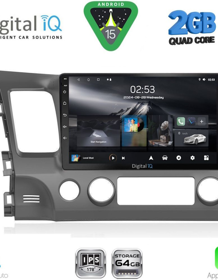 DIGITAL IQ RSD 1188_CPA (10inc) MULTIMEDIA TABLET for HONDA CIVIC 4D mod. 2006-2012