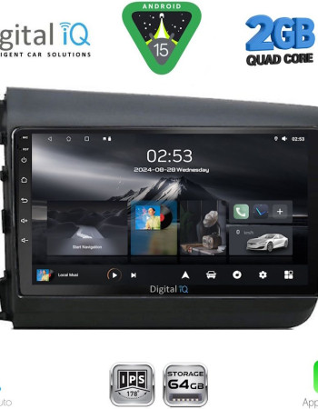 DIGITAL IQ RSD 11904D_CPA (9inc) MULTIMEDIA TABLET for HONDA CIVIC  4Doors mod. 2012-2016