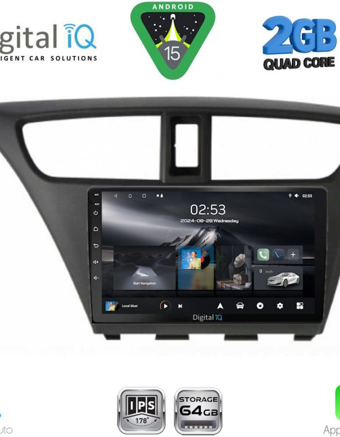 DIGITAL IQ RSD 1190_CPA (9inc) MULTIMEDIA TABLET for HONDA CIVIC  mod. 2012-2016
