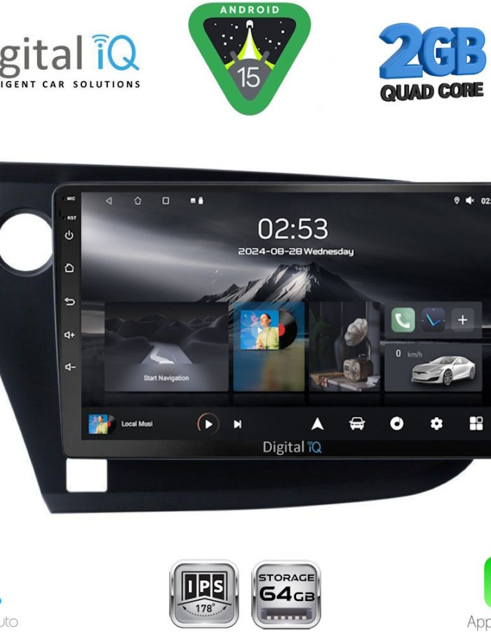 DIGITAL IQ RSD 1205_CPA (9inc) MULTIMEDIA TABLET for HONDA INSIGHT mod. 2009-2014