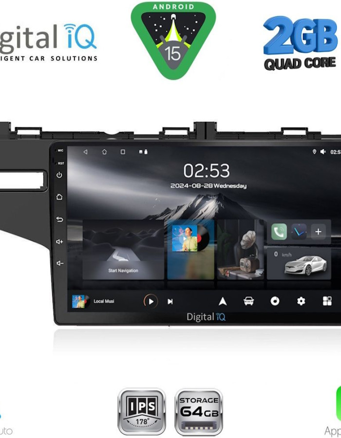 DIGITAL IQ RSD 1212_CPA (10inc) MULTIMEDIA TABLET for HONDA JAZZ mod. 2013-2019