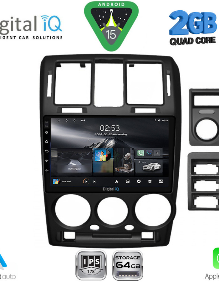 DIGITAL IQ RSD 1222BL_CPA (9inc) MULTIMEDIA TABLET for HYUNDAI GETZ mod. 2002-2011 (BLACK)