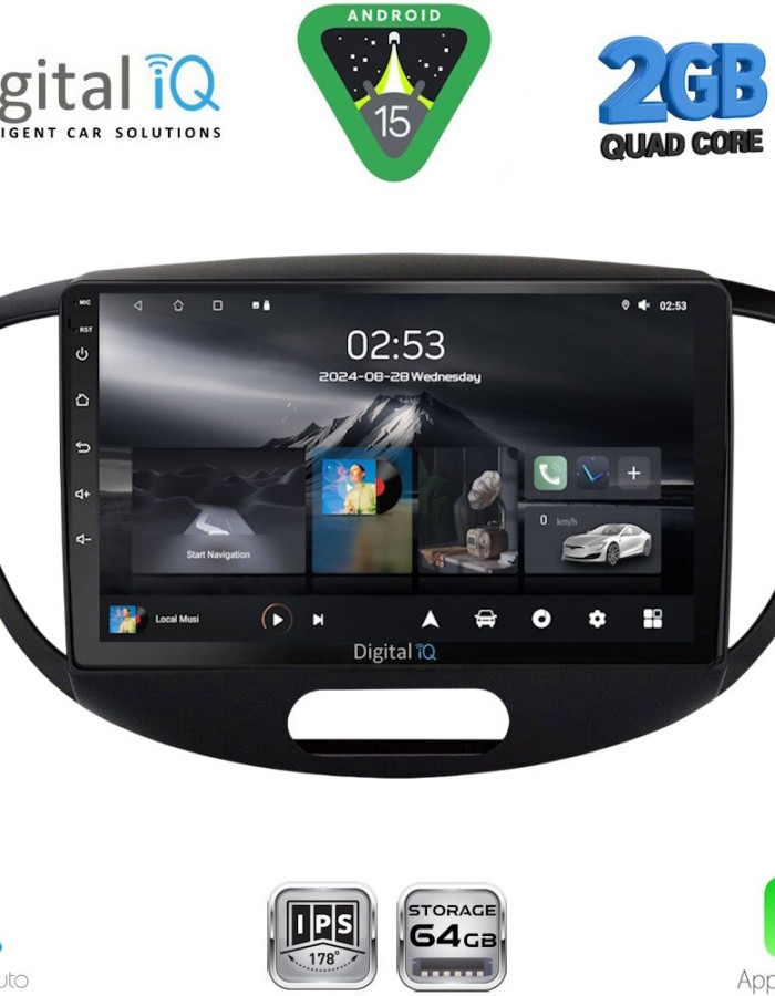 DIGITAL IQ RSD 1223_CPA (9inc) MULTIMEDIA TABLET for HYUNDAI i10 mod. 2008-2013