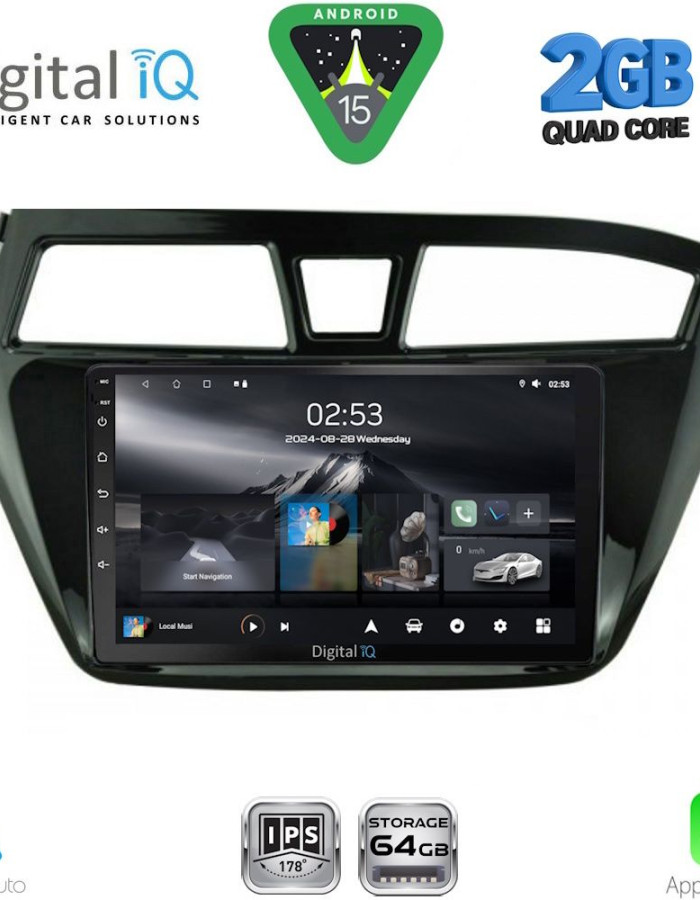 DIGITAL IQ RSD 1229_CPA (9inc) MULTIMEDIA TABLET for HYUNDAI i20 mod. 2014-2018