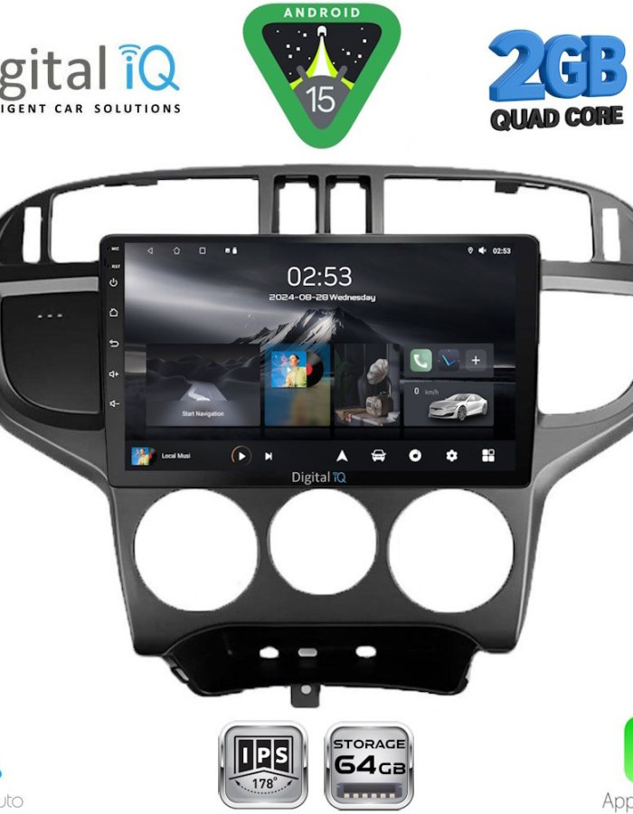 DIGITAL IQ RSD 1240_CPA (9inc) MULTIMEDIA TABLET for HYUNDAI MATRIX mod. 2001-2010