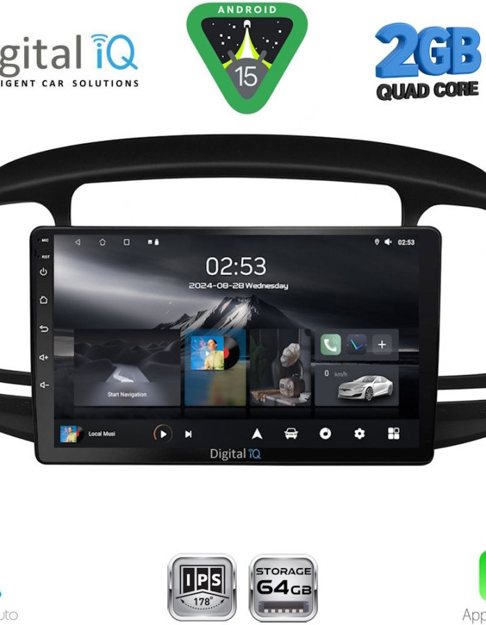 DIGITAL IQ RSD 1249BL_CPA (9inc) MULTIMEDIA TABLET for HYUNDAI ACCENT mod. 2005-2012 (BLACK)