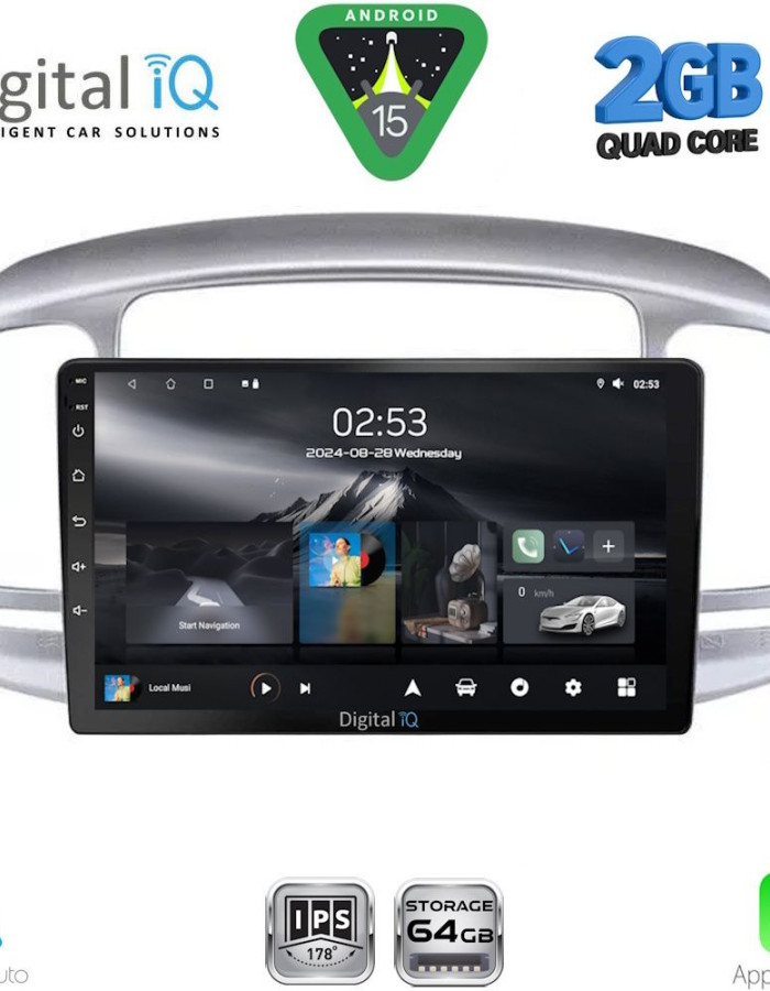 DIGITAL IQ RSD 1249SL_CPA (9inc) MULTIMEDIA TABLET for HYUNDAI ACCENT mod. 2005-2012 (SILVER)
