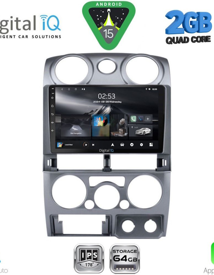 DIGITAL IQ RSD 1254SL_CPA (9inc) MULTIMEDIA TABLET for ISUZU D-MAX mod. 2008-2012 (SILVER)