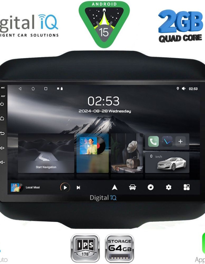 DIGITAL IQ RSD 1290_CPA (9inc) MULTIMEDIA TABLET for JEEP RENEGADE  mod. 2014-2025