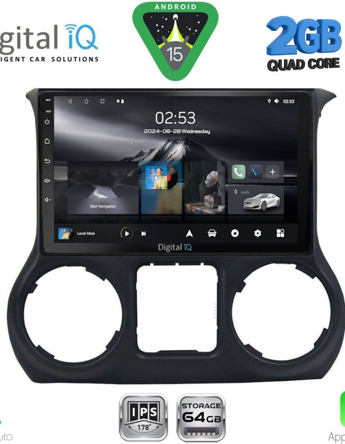 DIGITAL IQ RSD 1296_CPA (10inc) MULTIMEDIA TABLET for JEEP WRANGLER  mod. 2014-2017