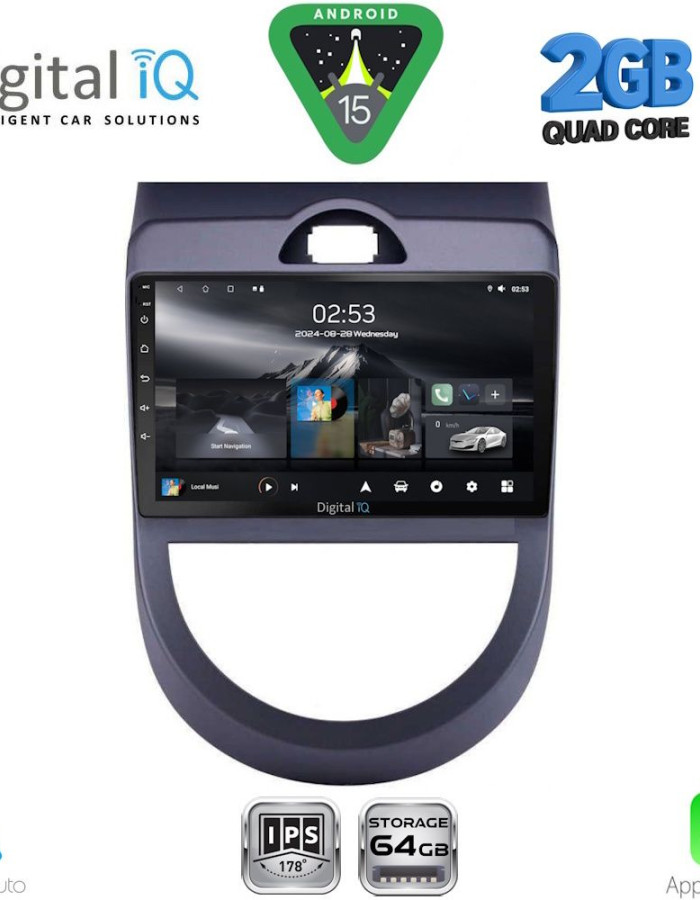 DIGITAL IQ RSD 1320_CPA (9inc) MULTIMEDIA TABLET for KIA SOUL mod. 2008-2013