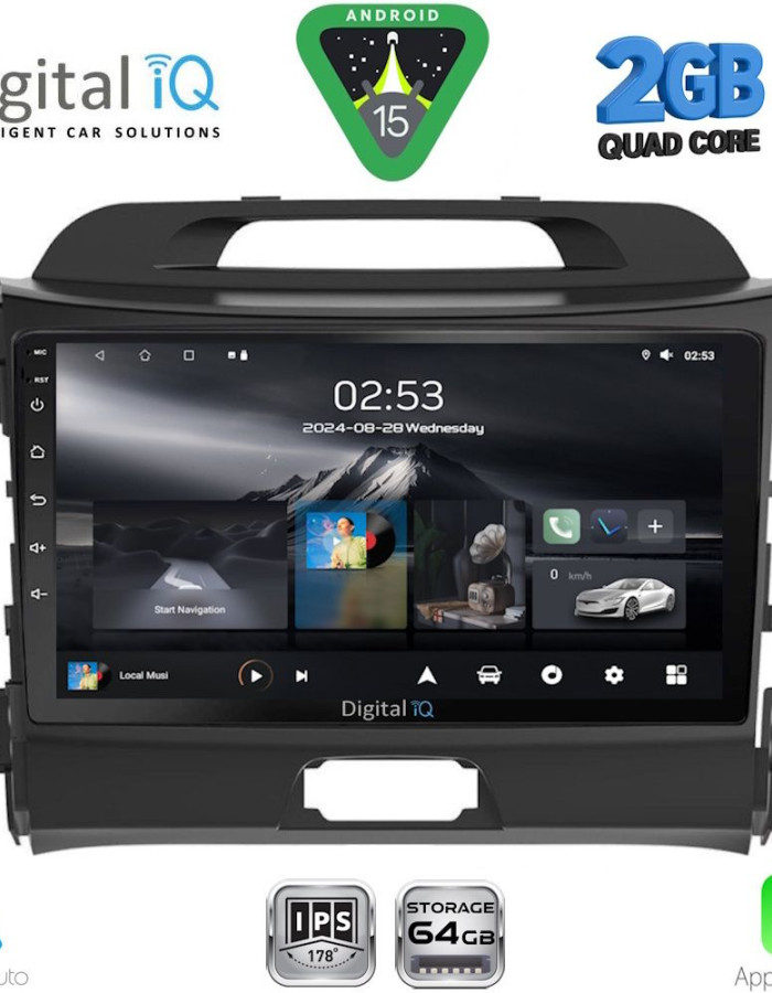 DIGITAL IQ RSD 1325_CPA (9inc) MULTIMEDIA TABLET for KIA SPORTAGE mod. 2010-2015