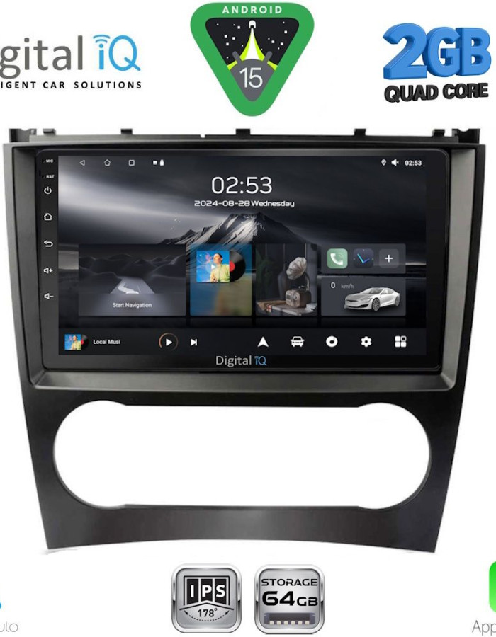 DIGITAL IQ RSD 1404_CPA (9inc) MULTIMEDIA TABLET for MERCEDES C – CLK (W203-209) mod. 2004-2008