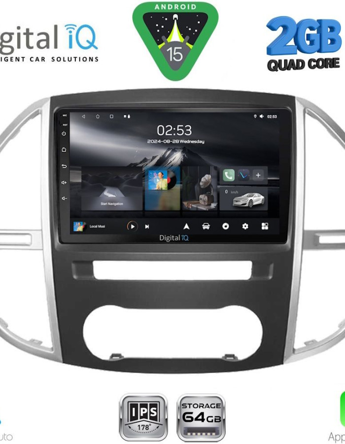DIGITAL IQ RSD 1429_CPA (10inc) MULTIMEDIA TABLET for MERCEDES VITO – VIANO  (W447) mod. 2015-2024