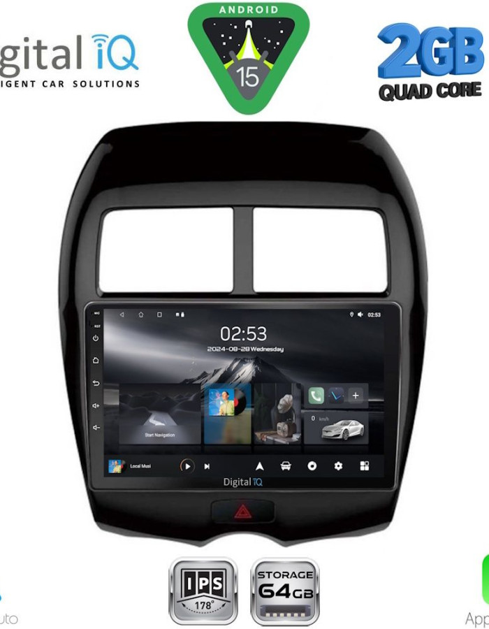 DIGITAL IQ RSD 1430_CPA (10inc) MULTIMEDIA TABLET for MITSUBISHI ASX mod. 2009-2019 - PEUGEOT 4008 mod. 2012-2018