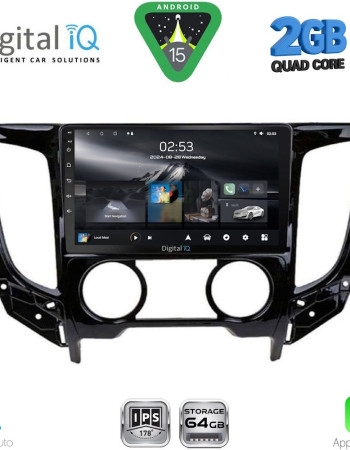 DIGITAL IQ RSD 1437_CPA A/C (9inc) MULTIMEDIA TABLET for MITSUBISHI L200 mod. 2015-2019 with A/C