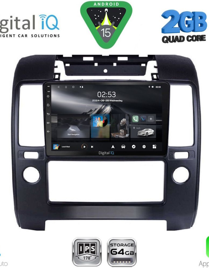 DIGITAL IQ RSD 1454_CPA A/C (9inc) MULTIMEDIA TABLET for NISSAN NAVARA D40 mod. 2006-2011 με A/C