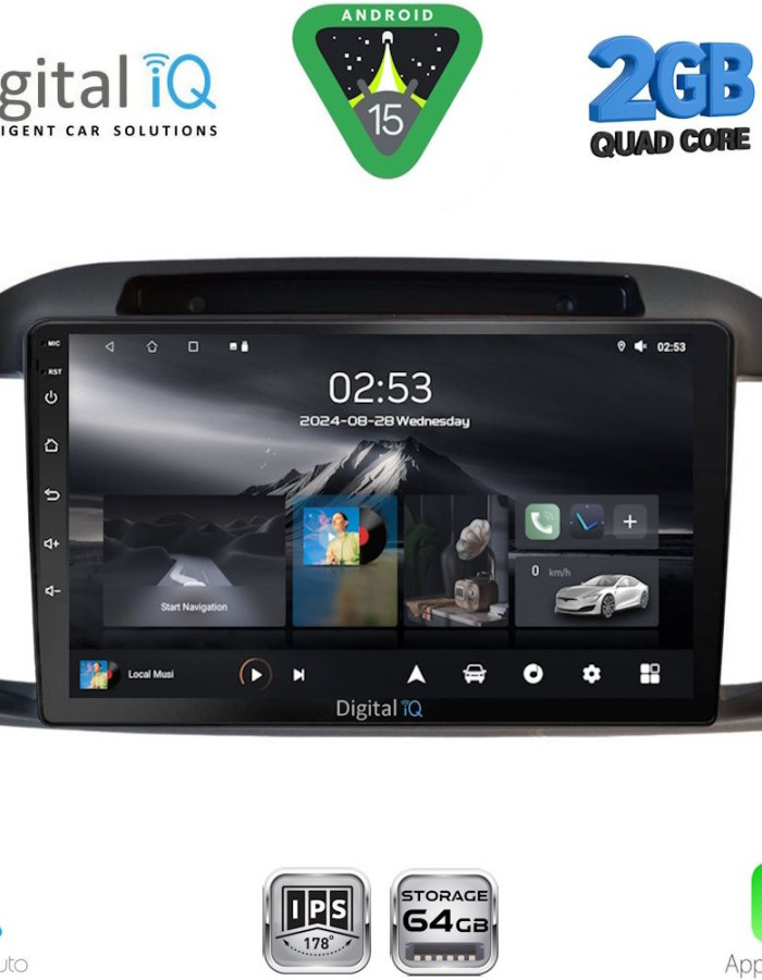 DIGITAL IQ RSD 1457BL_CPA (9inc) MULTIMEDIA TABLET for NISSAN MICRA K12 mod. 2002-2010 (BLACK)