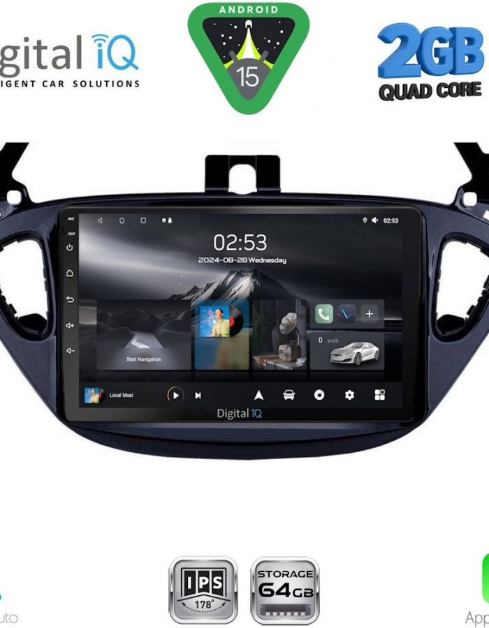 DIGITAL IQ RSD 1486_CPA (9inc) MULTIMEDIA TABLET for OPEL ADAM - CORSA E mod. 2014-2019