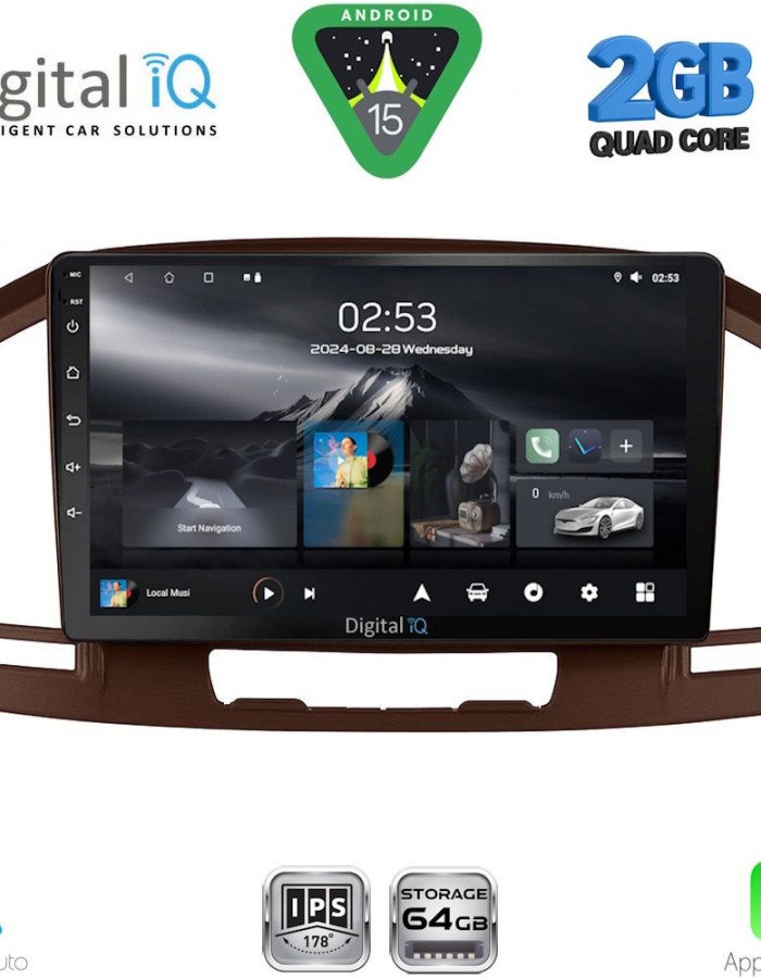 DIGITAL IQ RSD 1491BR_CPA (9inc) MULTIMEDIA TABLET for OPEL INSIGNIA mod.2008-2013 (BROWN)