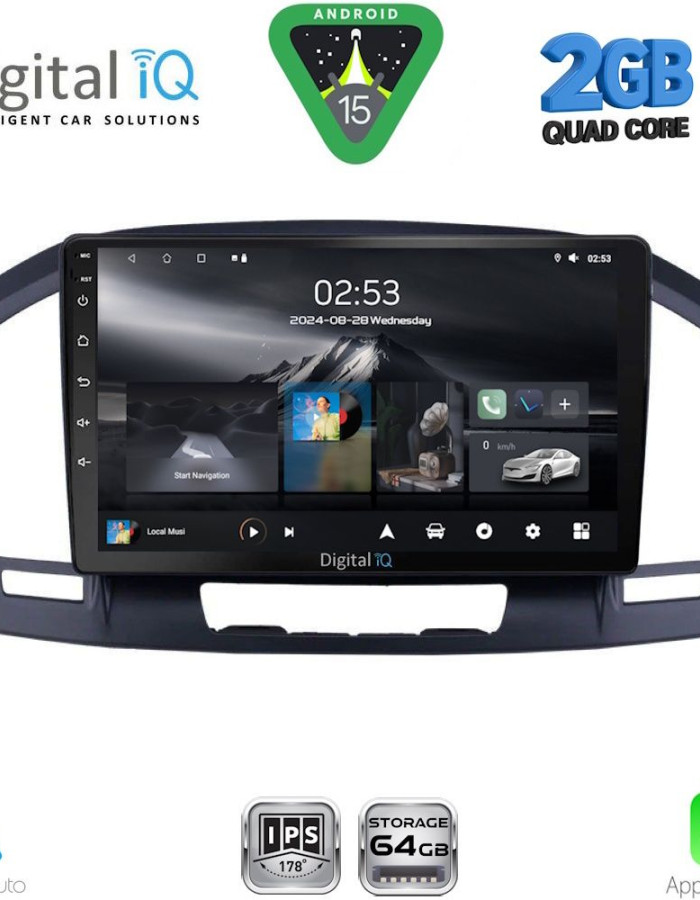 DIGITAL IQ RSD 1491BL_CPA (9inc) MULTIMEDIA TABLET for OPEL INSIGNIA mod.2008-2013 (BLACK)