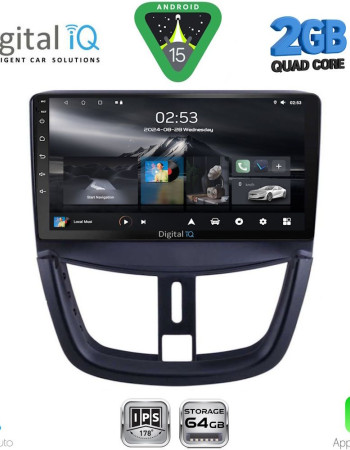 DIGITAL IQ RSD 1507_CPA (9inc) MULTIMEDIA TABLET for PEUGEOT 207 mod. 2007-2014
