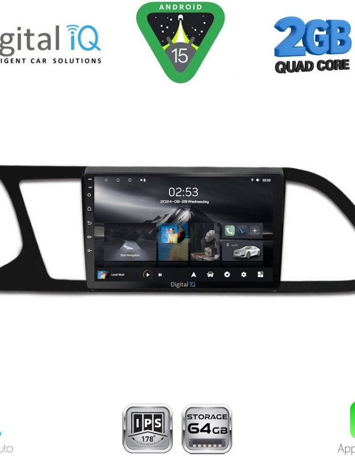 DIGITAL IQ RSD 1575_CPA (9inc) MULTIMEDIA TABLET for SEAT LEON mod. 2012-2021
