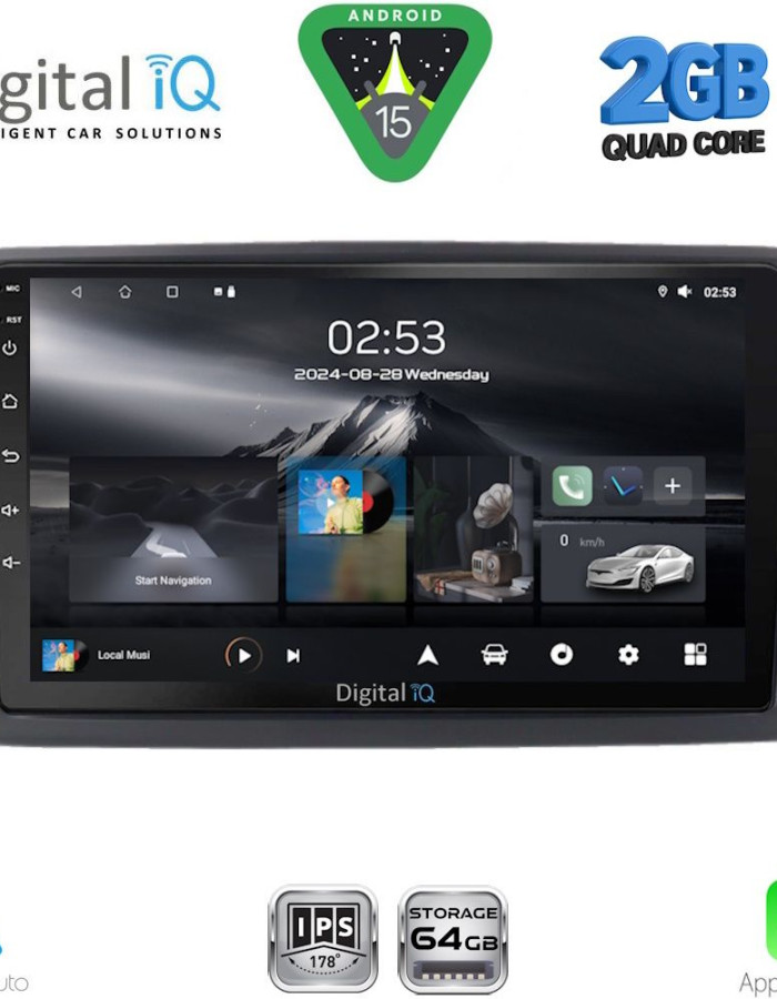 DIGITAL IQ RSD 1601_CPA (9inc) MULTIMEDIA TABLET for  SKODA RAPID mod. 2012-2023