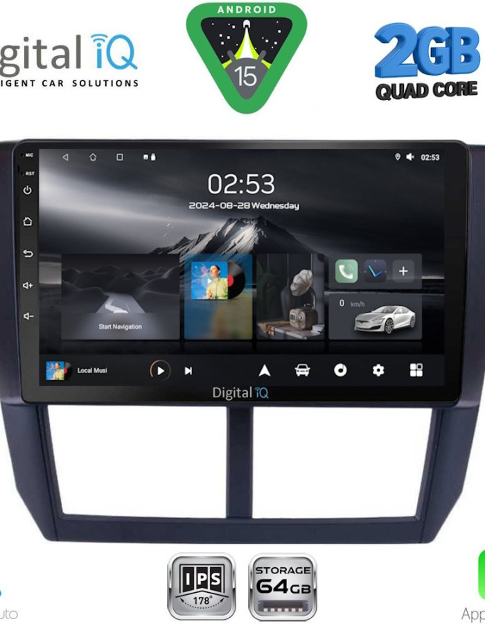 DIGITAL IQ RSD 1662_CPA (9inc) MULTIMEDIA TABLET for SUBARU FORESTER - IMPREZA - XV mod. 2008-2013
