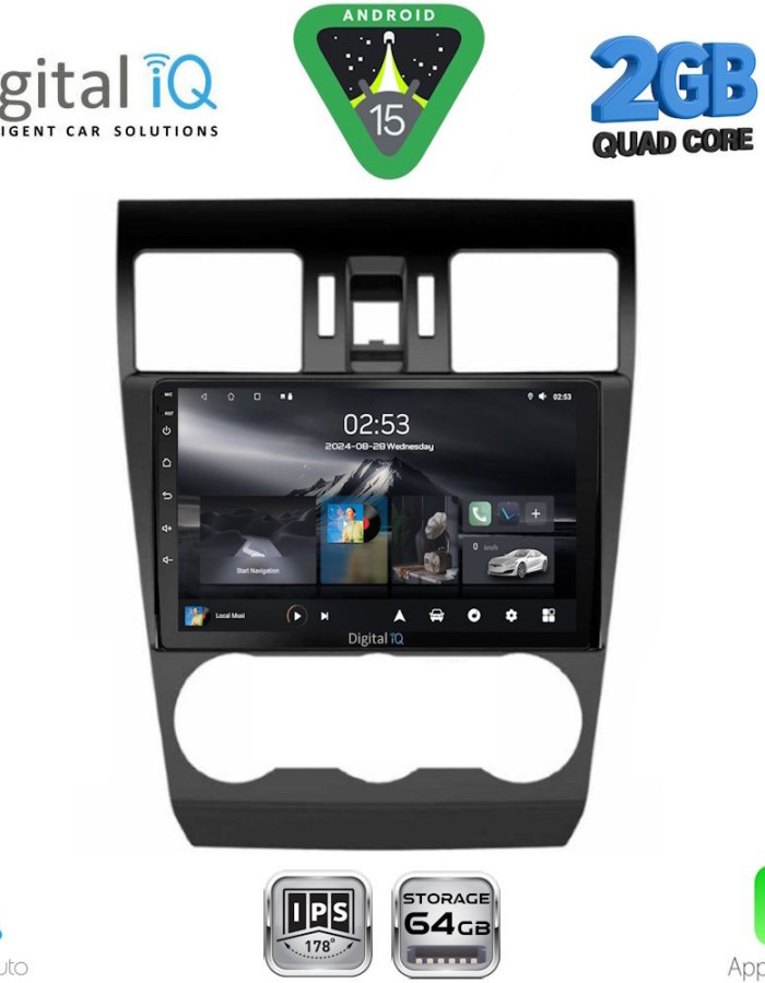 DIGITAL IQ RSD 1663_CPA (9inc) MULTIMEDIA TABLET for SUBARU FORESTER - IMPREZA - XV mod. 2013-2019