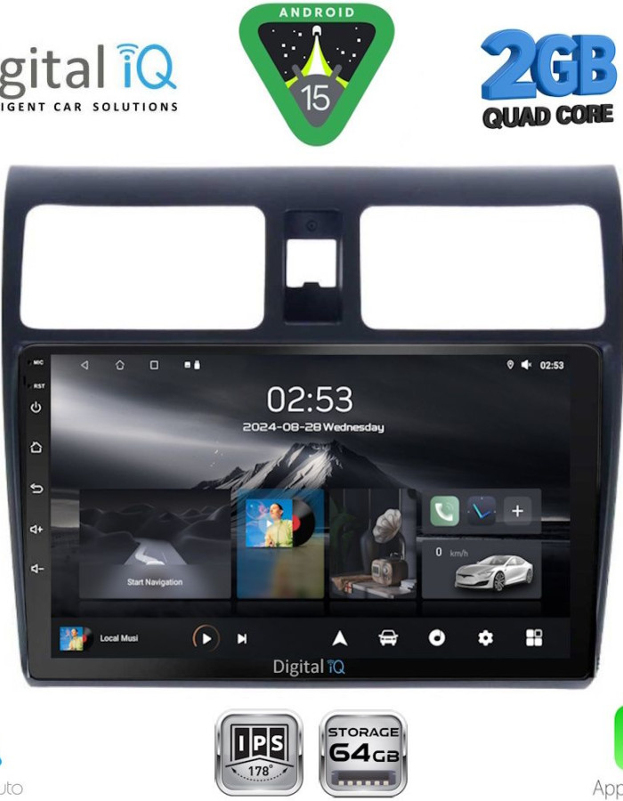 DIGITAL IQ RSD 1684_CPA (10inc) MULTIMEDIA TABLET for SUZUKI SWIFT mod. 2005-2011