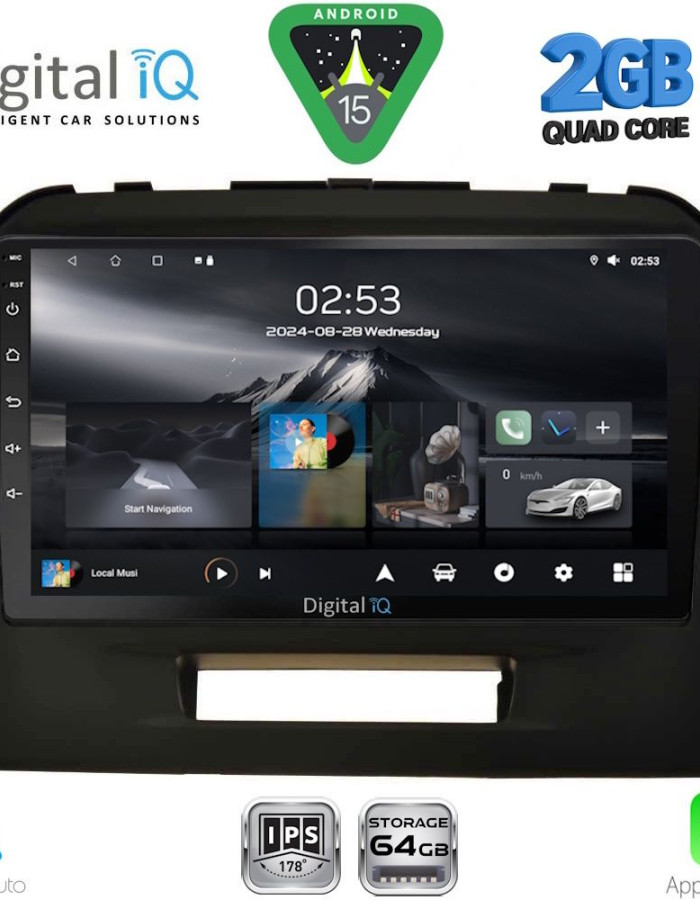DIGITAL IQ RSD 1697BL_CPA (9inc) MULTIMEDIA TABLET for SUZUKI VITARA mod. 2016-2025 (BLACK)
