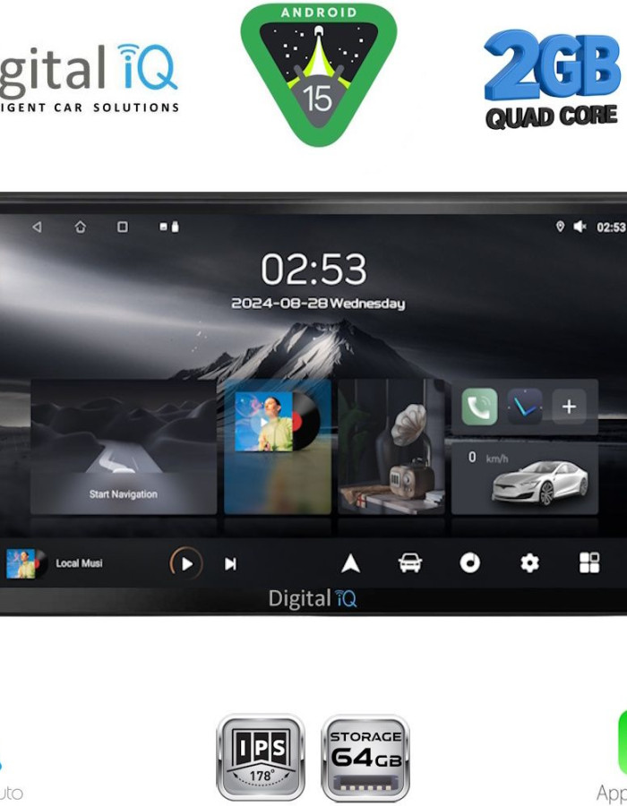 DIGITAL IQ RSD 1704BL_CPA (9inc) MULTIMEDIA TABLET for TOYOTA AVENSIS (T25) mod. 2003-2009 (BLACK)