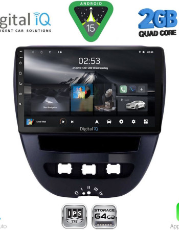 DIGITAL IQ RSD 1707_CPA (10inc) MULTIMEDIA TABLET for CITROEN C1-PEUGEOT 107-TOYOTA AYGO mod. 2005-2014