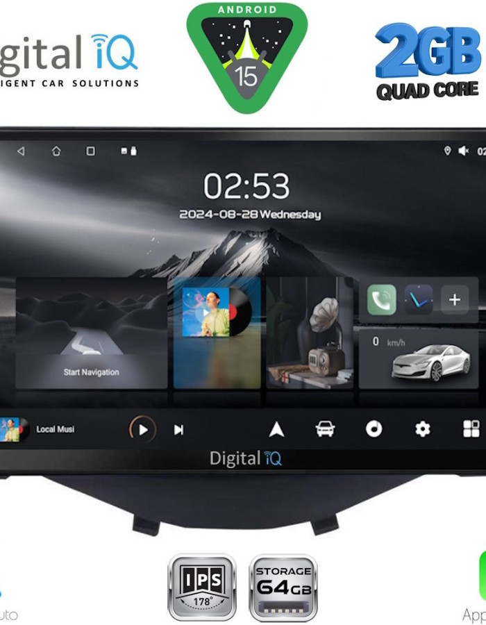 DIGITAL IQ RSD 1715_CPA CLIMA-A/C (9inc) MULTIMEDIA TABLET for CITROEN C1-PEUGEOT 108-TOYOTA AYGO mod. 2014-2022