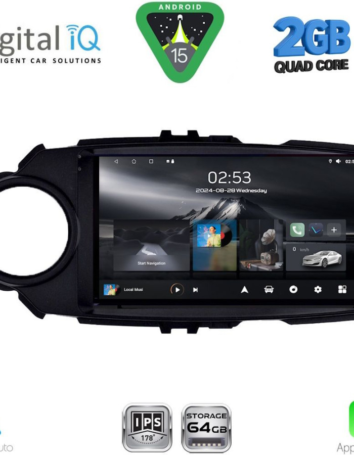 DIGITAL IQ RSD 1737FL_CPA (9inc) MULTIMEDIA TABLET for TOYOTA YARIS mod. 2015-2020