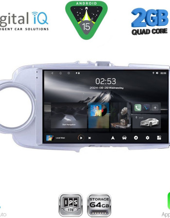 DIGITAL IQ RSD 1737SL_CPA (9inc) MULTIMEDIA TABLET for TOYOTA YARIS mod. 2011-2015 (SILVER)