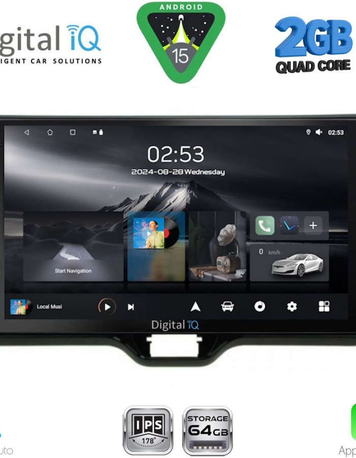 DIGITAL IQ RSD 1738_CPA (10inc) MULTIMEDIA TABLET for TOYOTA YARIS mod. 2020-2026 - MAZDA 2 mod. 2023-2026