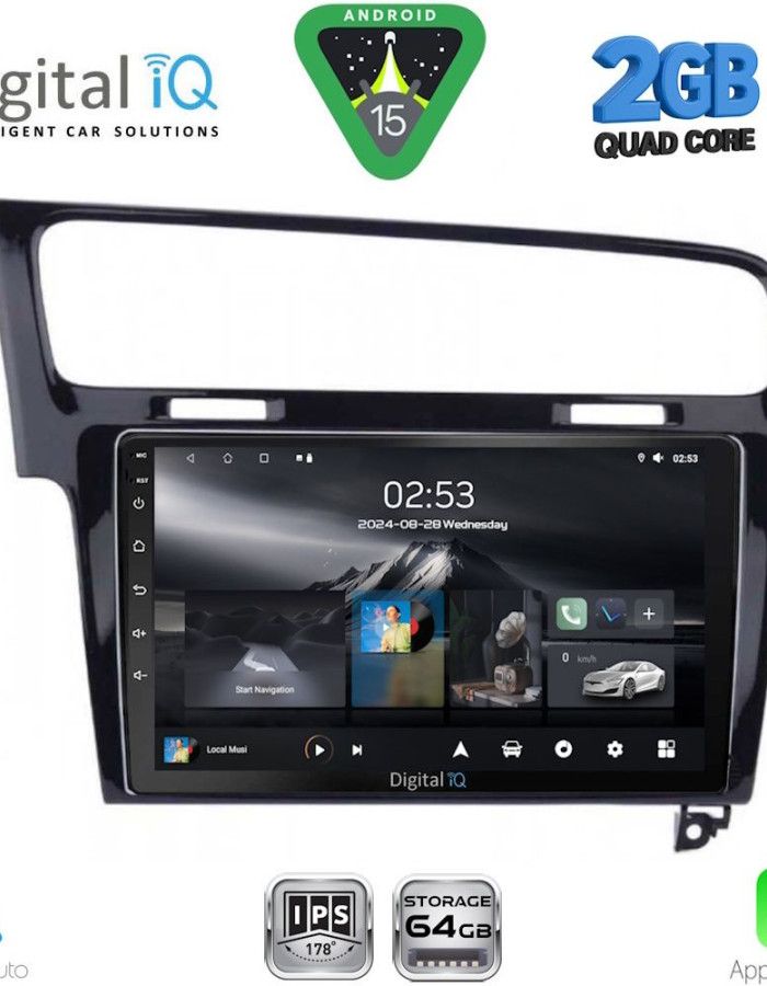 DIGITAL IQ RSD 1747BL_CPA (10inc) MULTIMEDIA TABLET for VW GOLF 7 mod. 2013-2020