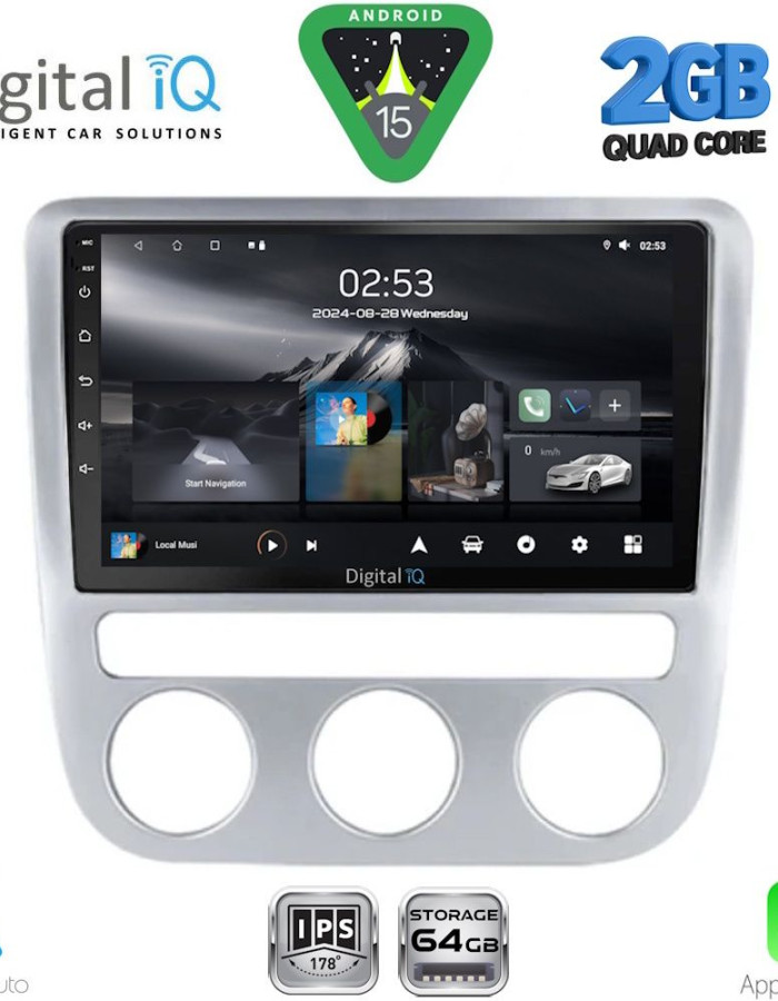 DIGITAL IQ RSD 1752_CPA CLIMA (9inc) MULTIMEDIA TABLET for VW EOS mod. 2006-2016 - SCIROCCO mod. 2008-2010