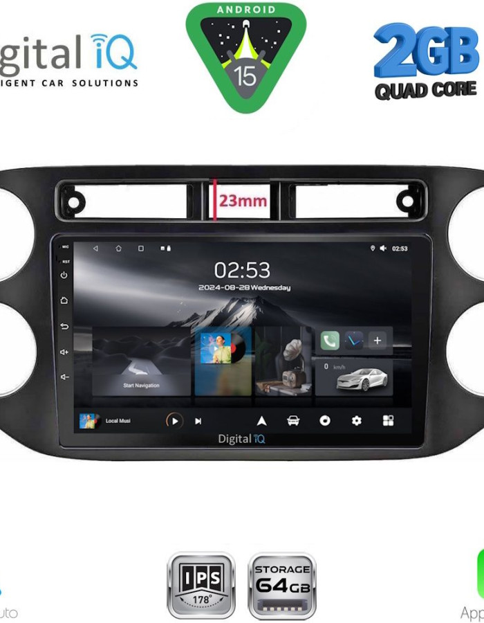 DIGITAL IQ RSD 1760BL_CPA (9inc) MULTIMEDIA TABLET for VW TIGUAN mod. 2011-2016 (BLACK)