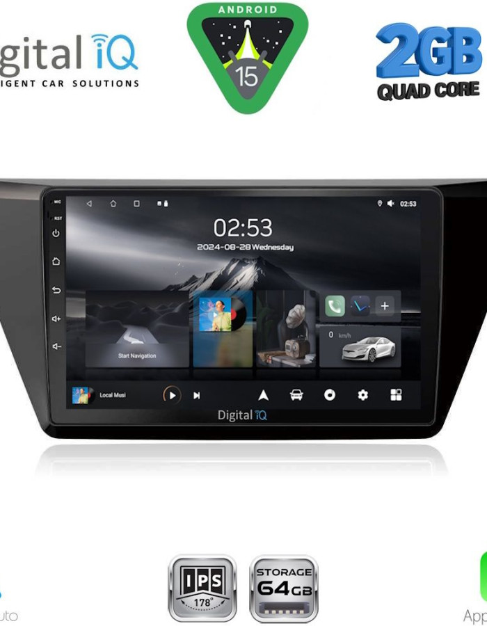 DIGITAL IQ RSD 1769_CPA (10inc) MULTIMEDIA TABLET for VW TOURAN mod. 2016-2026