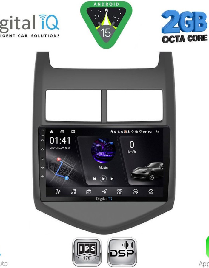 DIGITAL IQ RSF 4074_CPA (9inc) MULTIMEDIA TABLET for CHEVROLET AVEO mod. 2011-2014