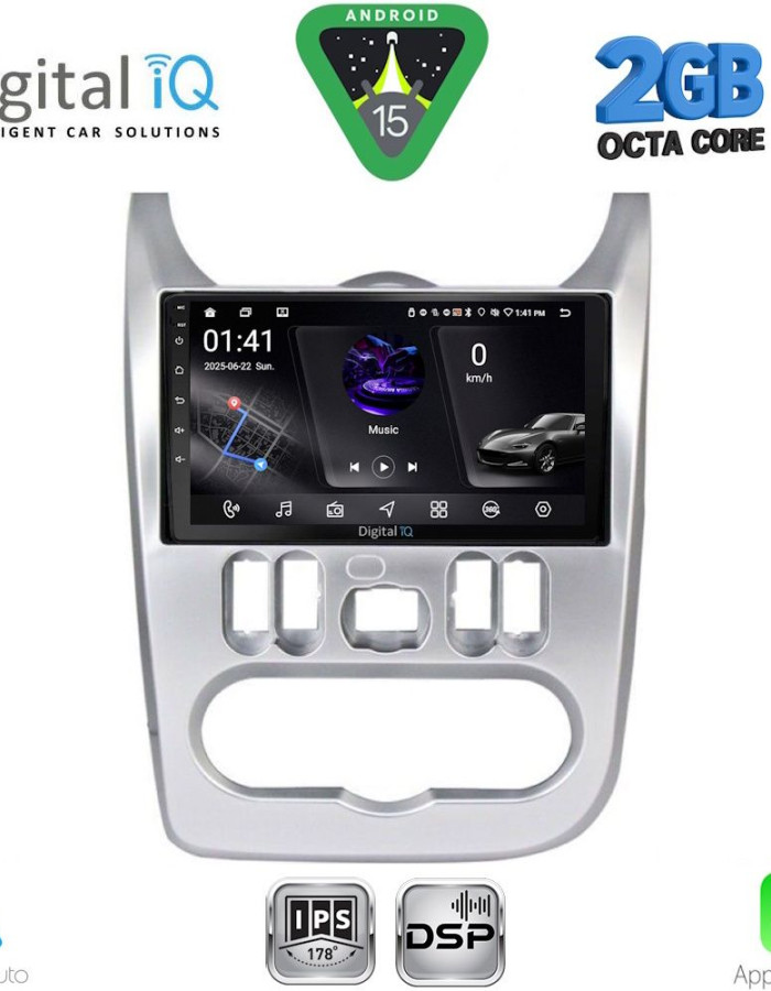 DIGITAL IQ RSF 4101SL_CPA (9inc) MULTIMEDIA TABLET for DACIA DUSTER – LOGAN – SANDERO mod. 2006-2012 (SILVER)