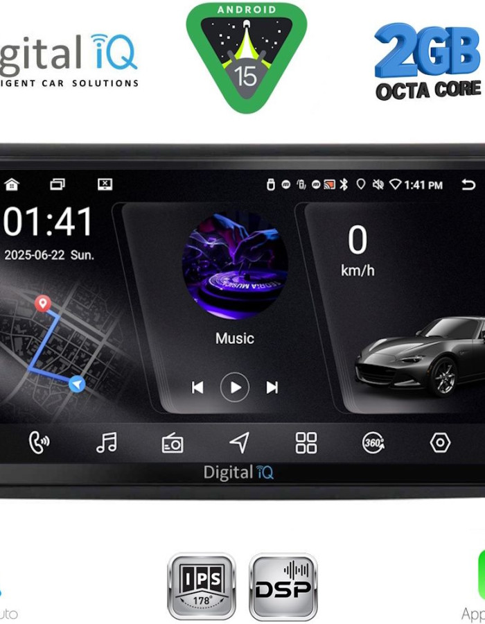 DIGITAL IQ RSF 4136_CPA (9inc) MULTIMEDIA TABLET for FIAT BRAVO mod. 2007-2019