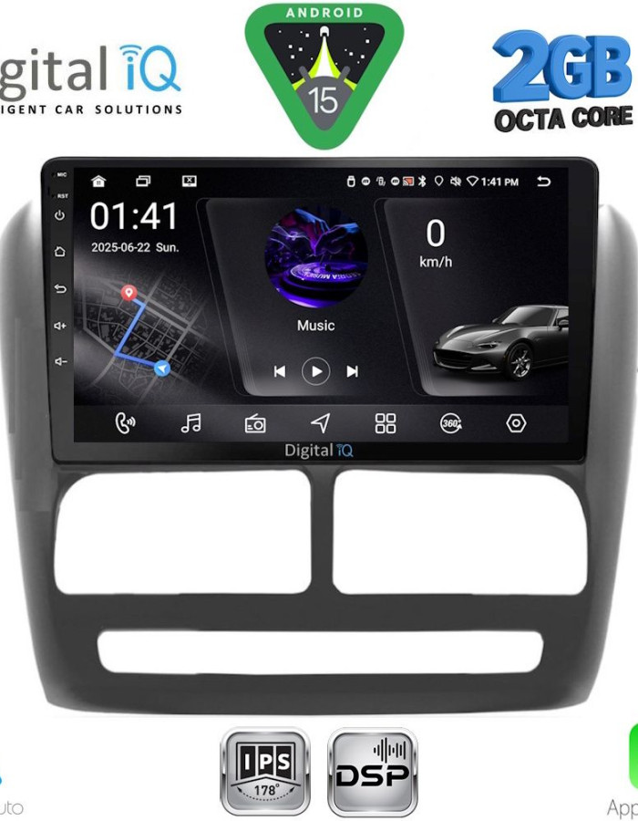 DIGITAL IQ RSF 4137_CPA (9inc) MULTIMEDIA TABLET for FIAT DOBLO mod. 2010-2015