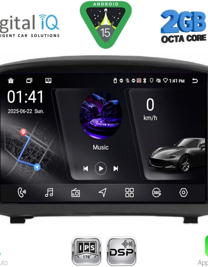 DIGITAL IQ RSF 4154B_CPA (9inc) MULTIMEDIA TABLET for FORD FIESTA mod. 2008-2017