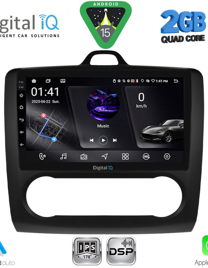 DIGITAL IQ RSF 4156BL_CPA CLIMA (9inc) MULTIMEDIA TABLET for FORD FOCUS mod. 2005-2012 (BLACK)