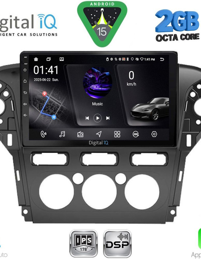 DIGITAL IQ RSF 4163_CPA A/C (10inc) MULTIMEDIA TABLET for FORD MONDEO mod. 2011-2013