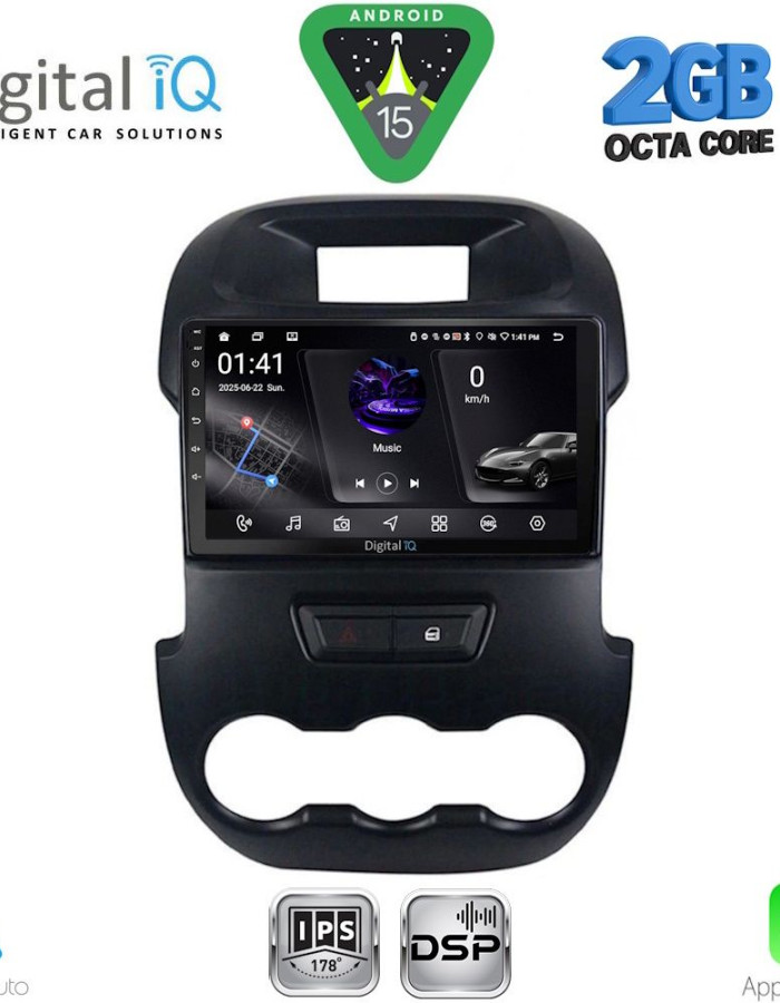 DIGITAL IQ RSF 4171_CPA (9inc) MULTIMEDIA TABLET for FORD RANGER mod. 2011-2015